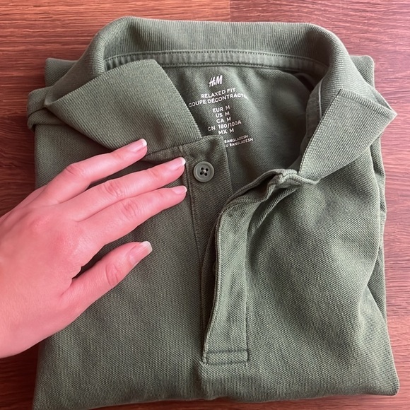 🔥4/$20 H&M Relaxed Fit Polo Collar Shirt - Picture 10 of 10